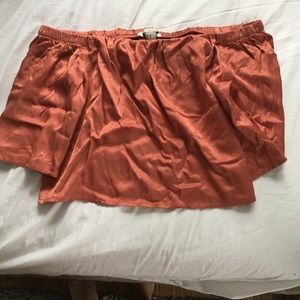 satin off the shoulder top